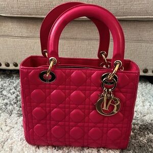 Authentic Lady Dior Medium Bag